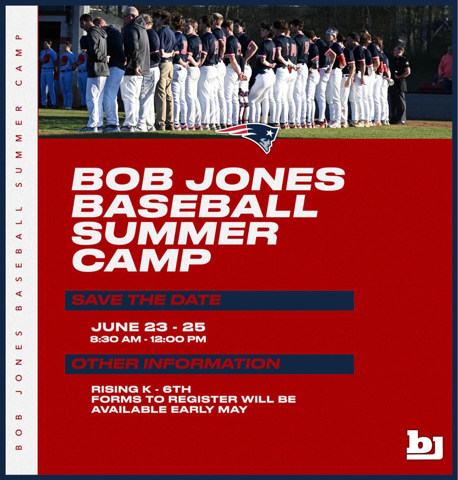 Bob Jones Baseball Youth Camp - 2025